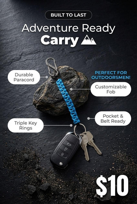 Multi Key Tactical Paracord Lanyard | with Stainless Steel Clip| Customizable Fob