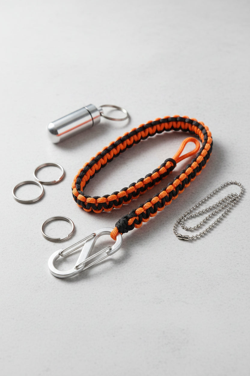 Rattlesnake System Micro Paracord Lanyard Set | Multiple Sizes| Customizable Keychain, Hat, Wallet, Gear Holder