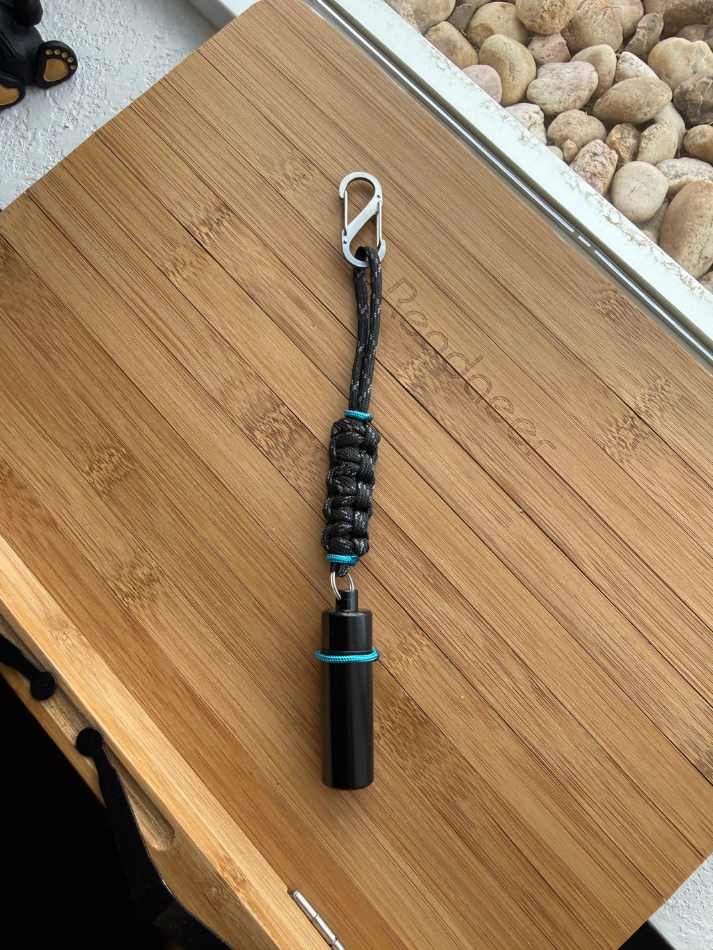Thin Blue Line Keychain| Pill Container Lanyard| With Stainless Steel Carabiner| Thin Green Line Set of 2 Fobs