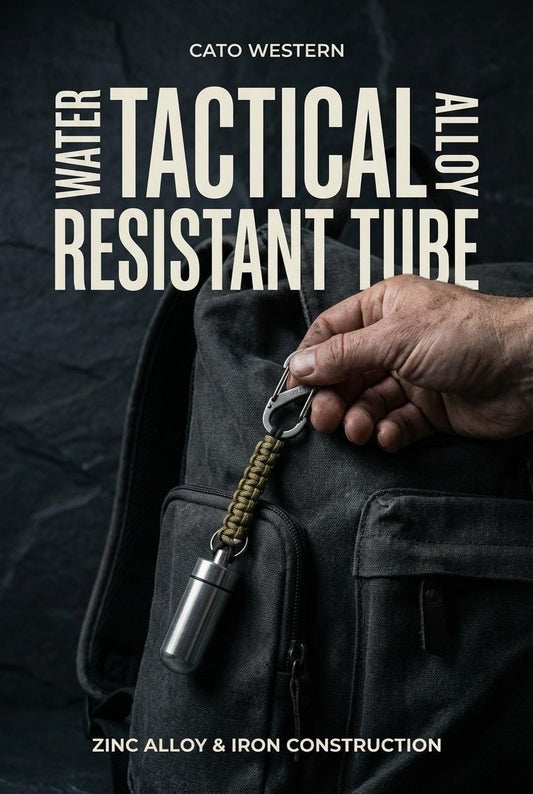 Pill Container Paracord Lanyard| | Metal Water Resistant Tube| Tactical EDC Keychain