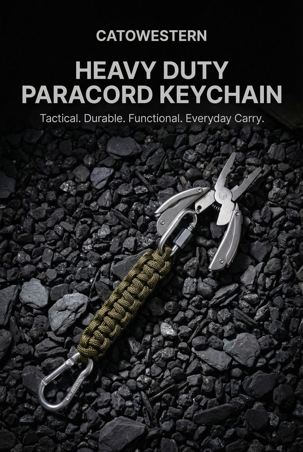 Cobra 550 Paracord Keychain| | Tactical Durable Functional EDC Fob with Multi-Tool| Green or Black| Military| Fishing| Camping