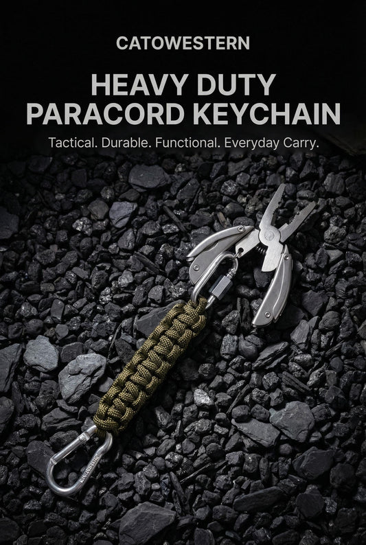 Heavy Duty Paracord Keychain| | Tactical Durable Functional EDC Fob with Optional Multi-Tool| Green or Black| Militar| Fishing| Camping