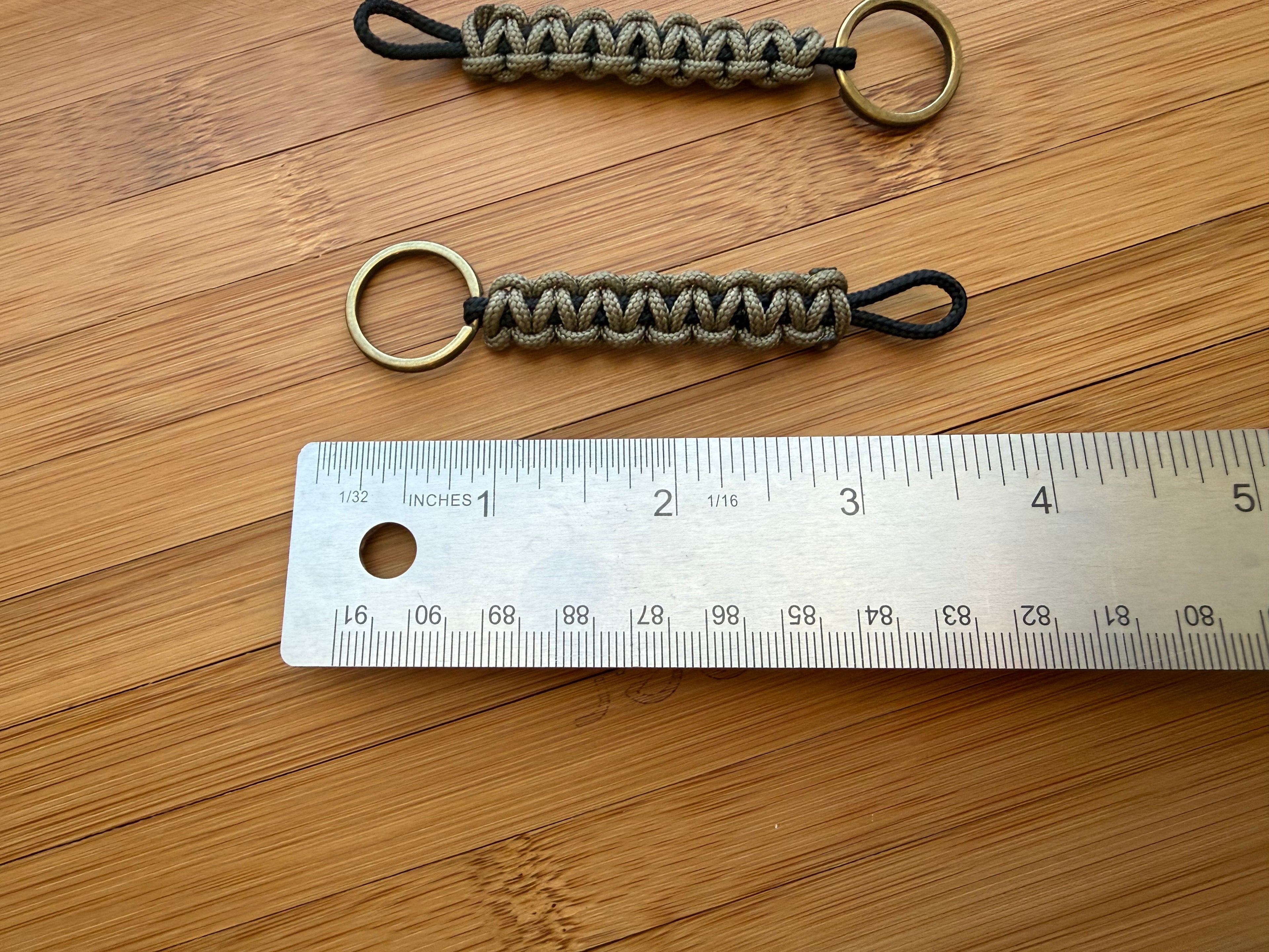 Bronze Drop Mini Paracord Key Fob | Air Tag Attachment, Lanyard (Pack of 2)