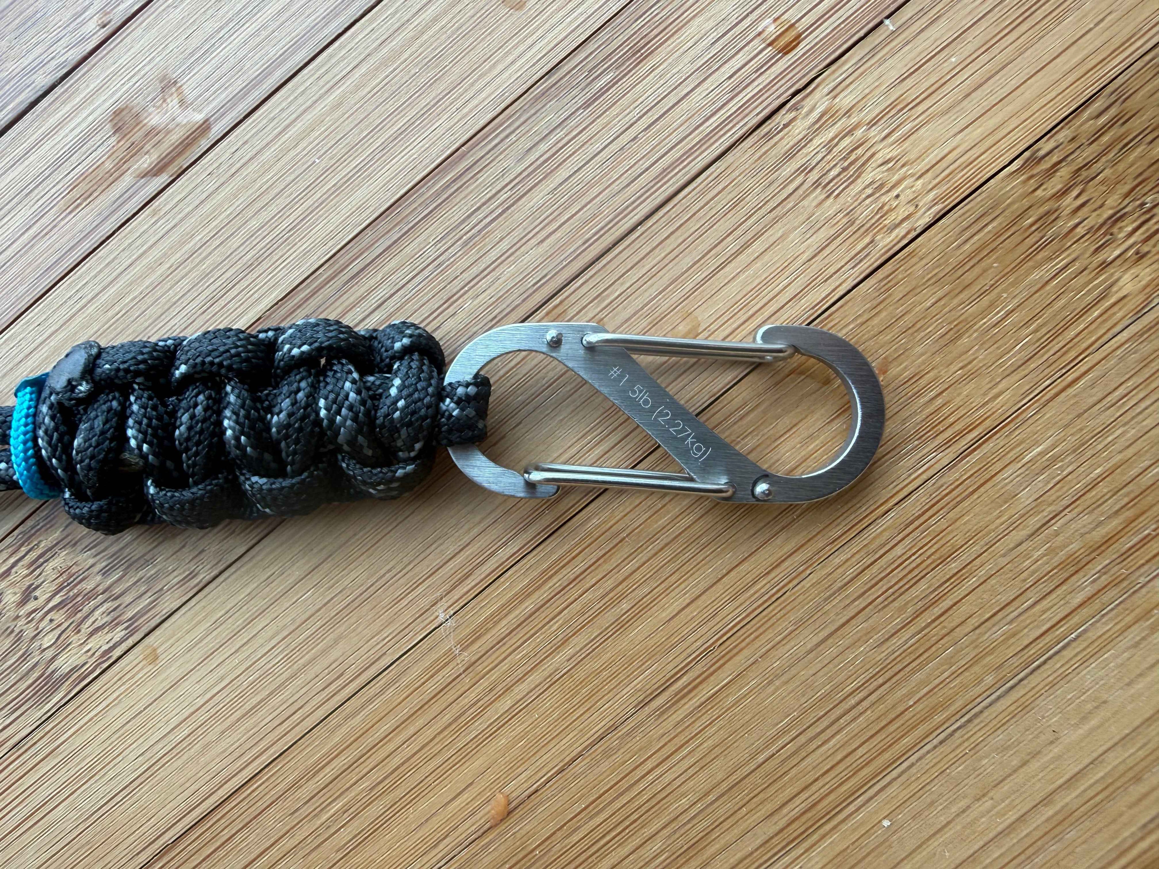 Thin Blue Line Key Fob| Stainless Steel Clip | Paracord Keychain