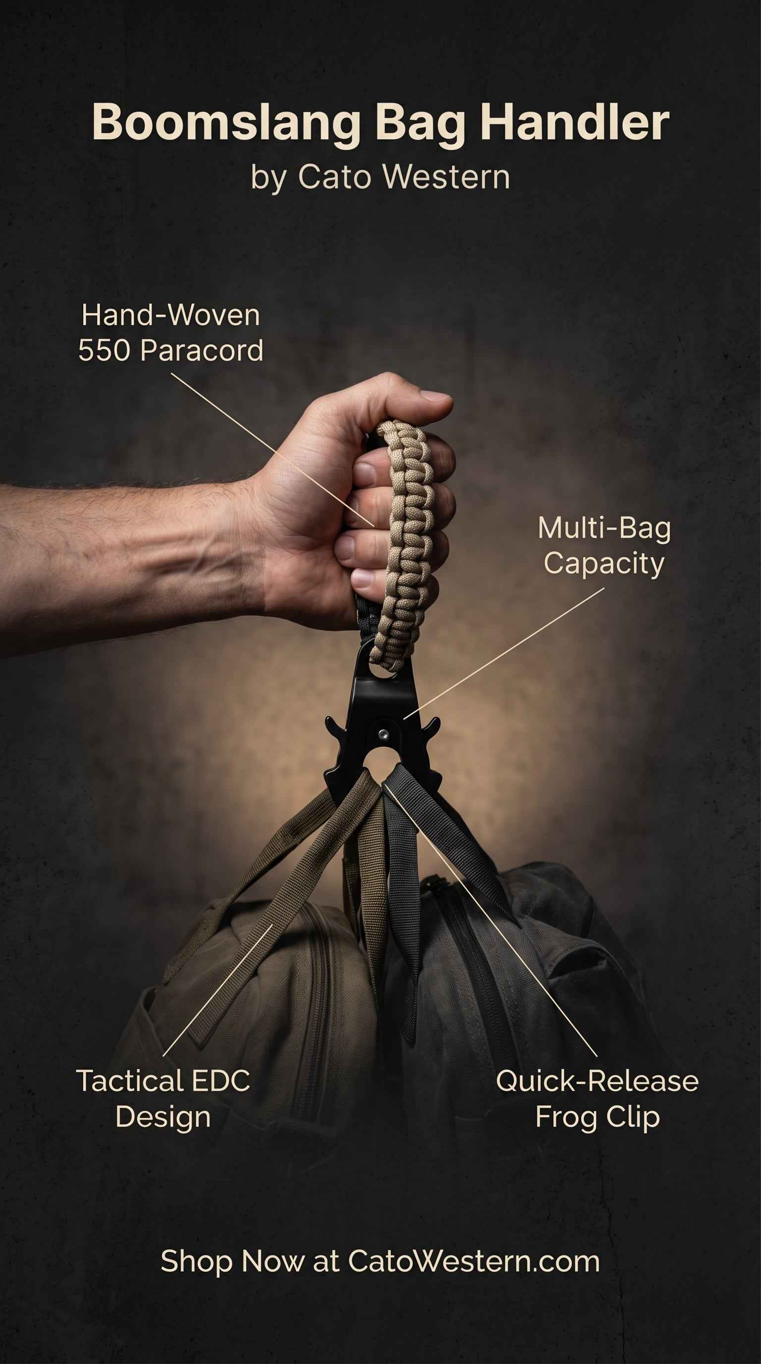 Boomslang Dog Collar Handle| Quick Release Tactical Dog Tool| Travel Gift
