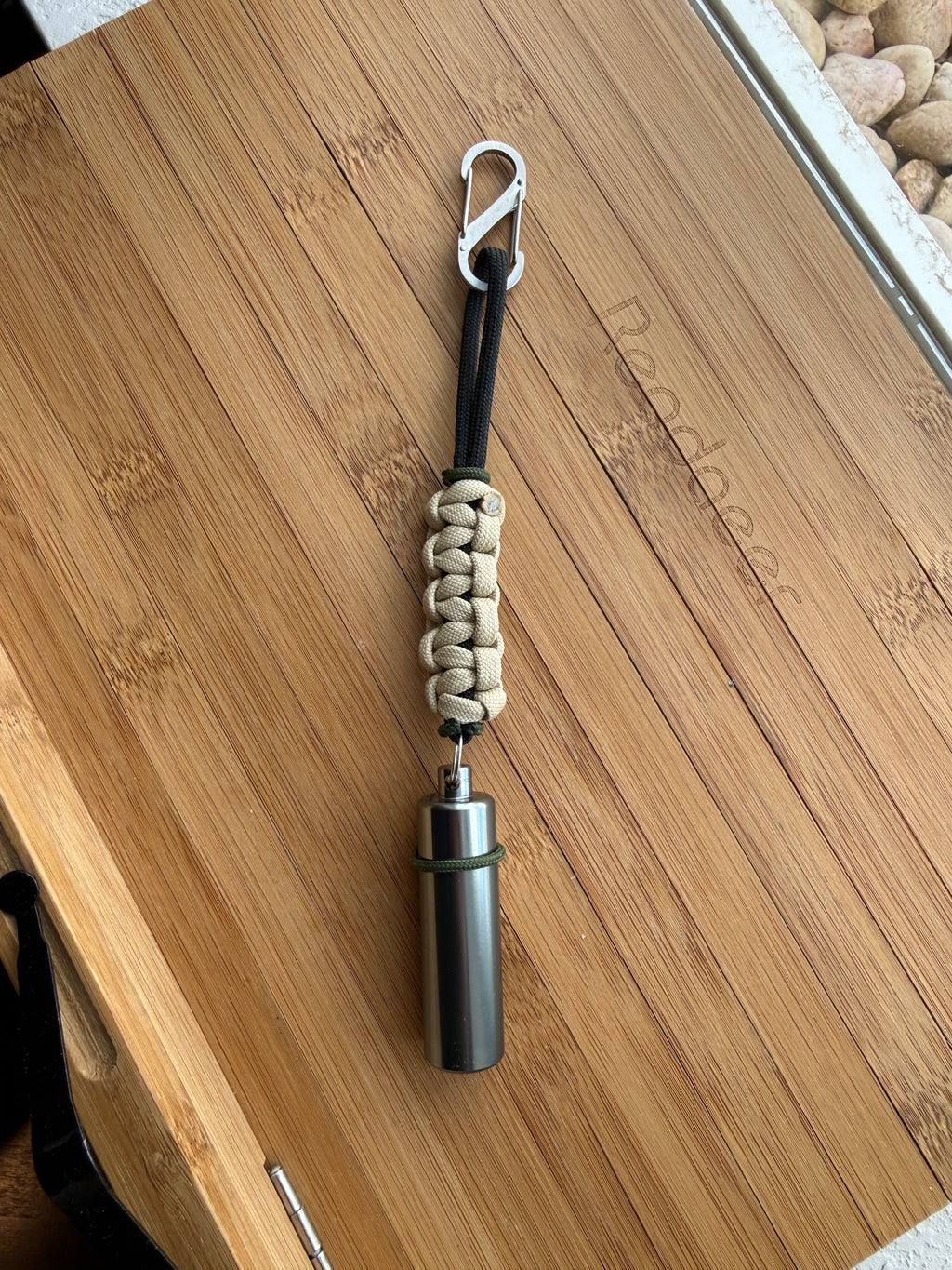 Thin Blue Line Keychain| Pill Container Lanyard| With Stainless Steel Carabiner| Thin Green Line Set of 2 Fobs