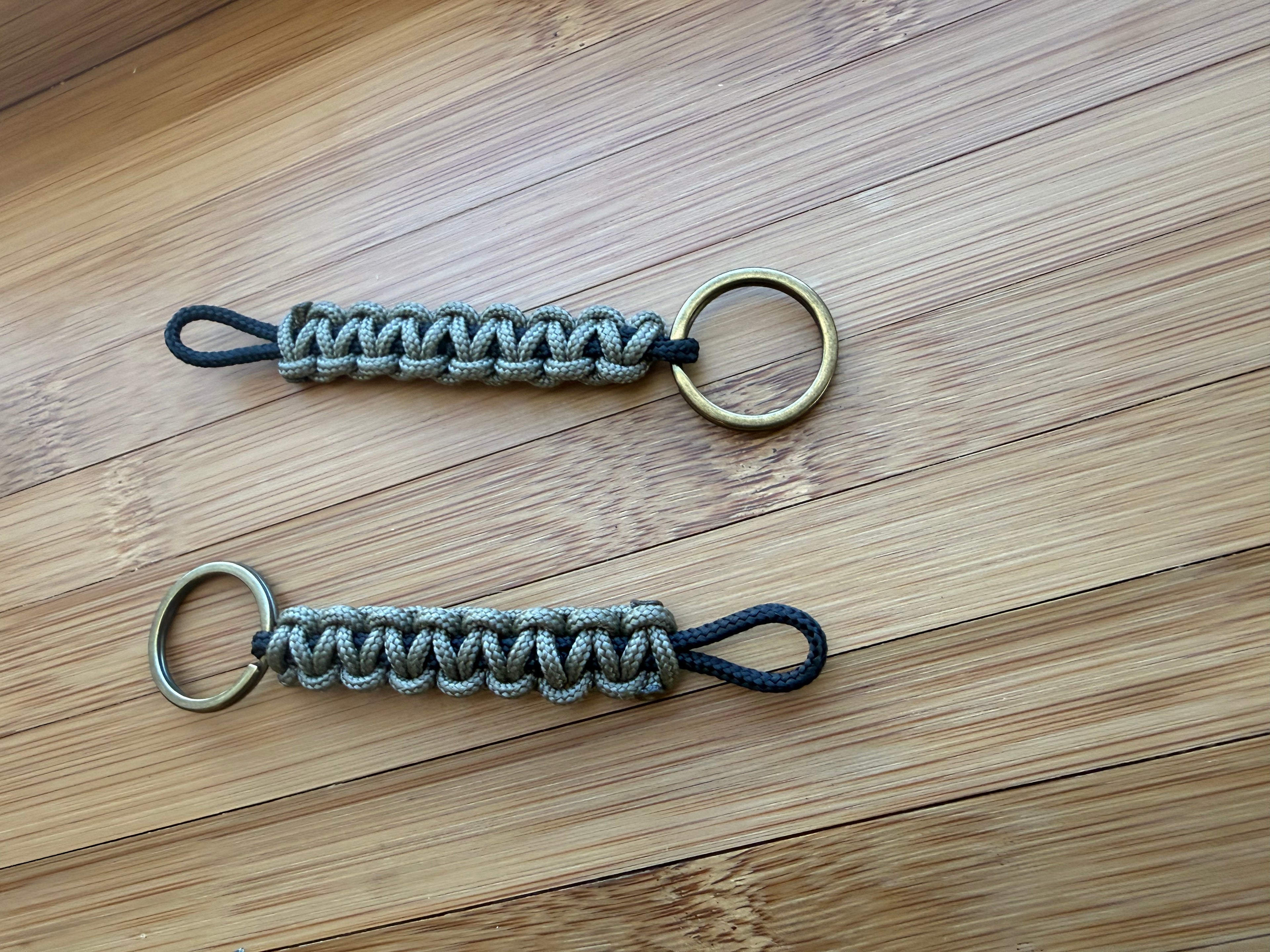 Bronze Drop Mini Paracord Key Fob | Air Tag Attachment, Lanyard (Pack of 2)