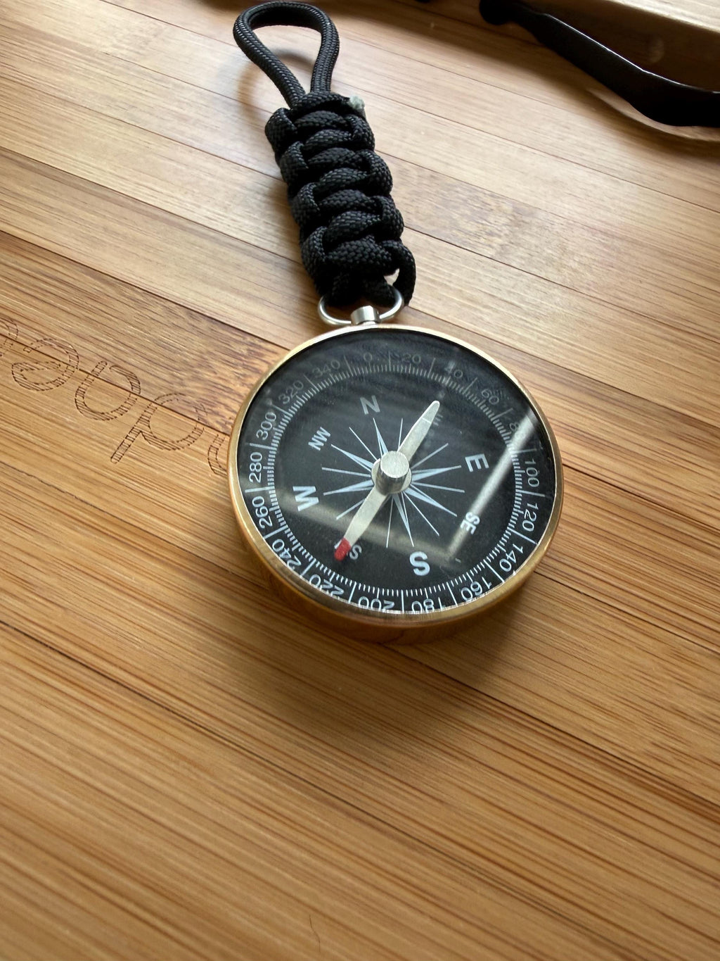 Compass Keychain and Bamboo Pen Gift Set | Travel Accessory for Explorers