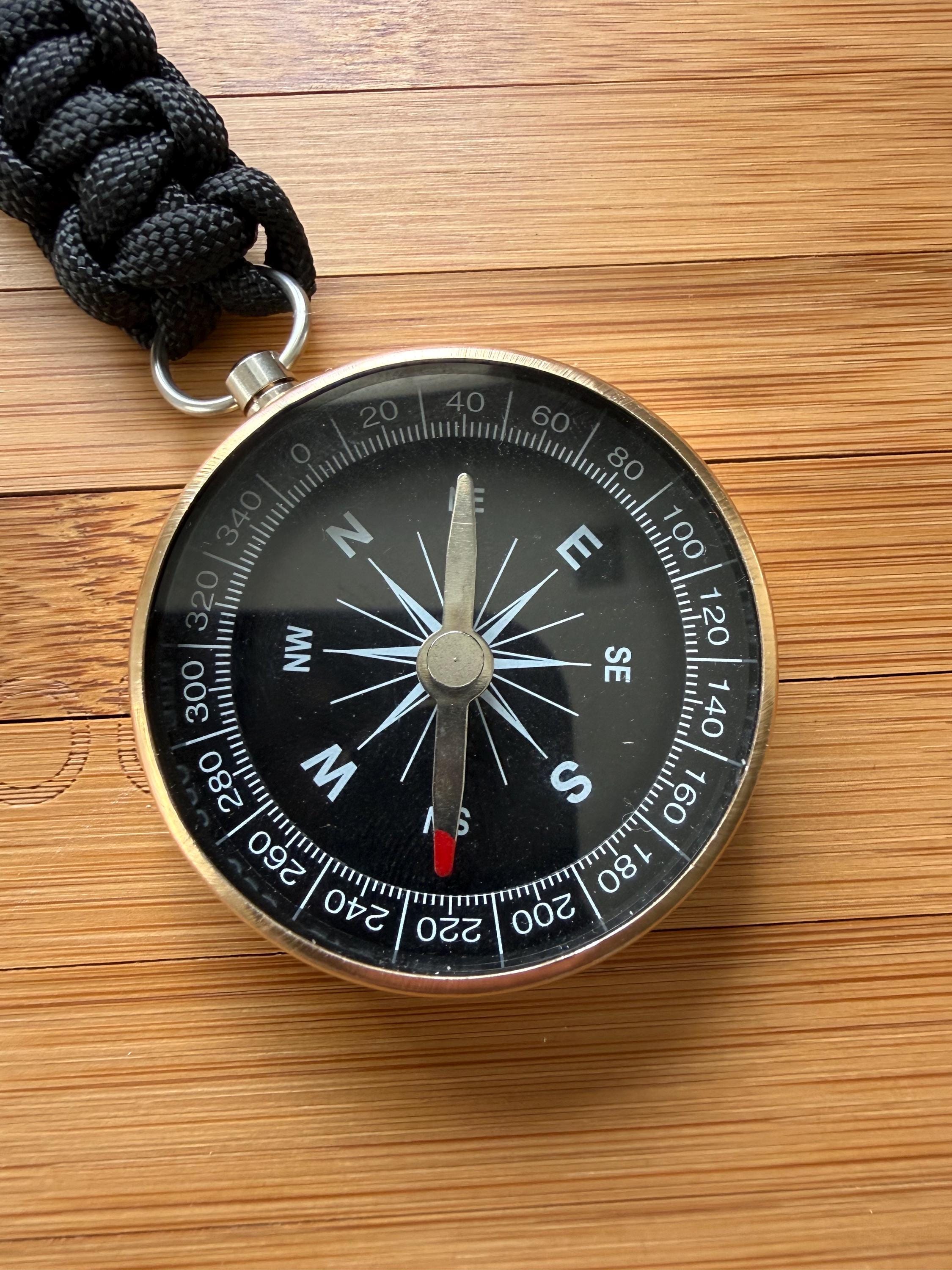 Compass Keychain and Bamboo Pen Gift Set | Travel Accessory for Explorers