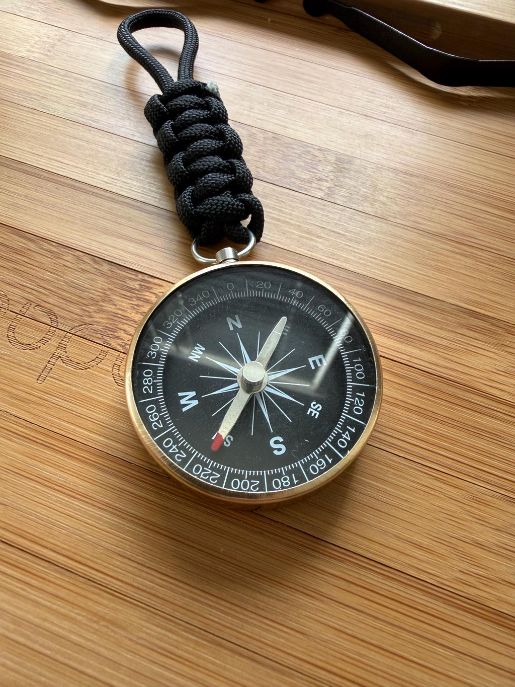 Compass Keychain and Bamboo Pen Gift Set | Travel Accessory for Explorers