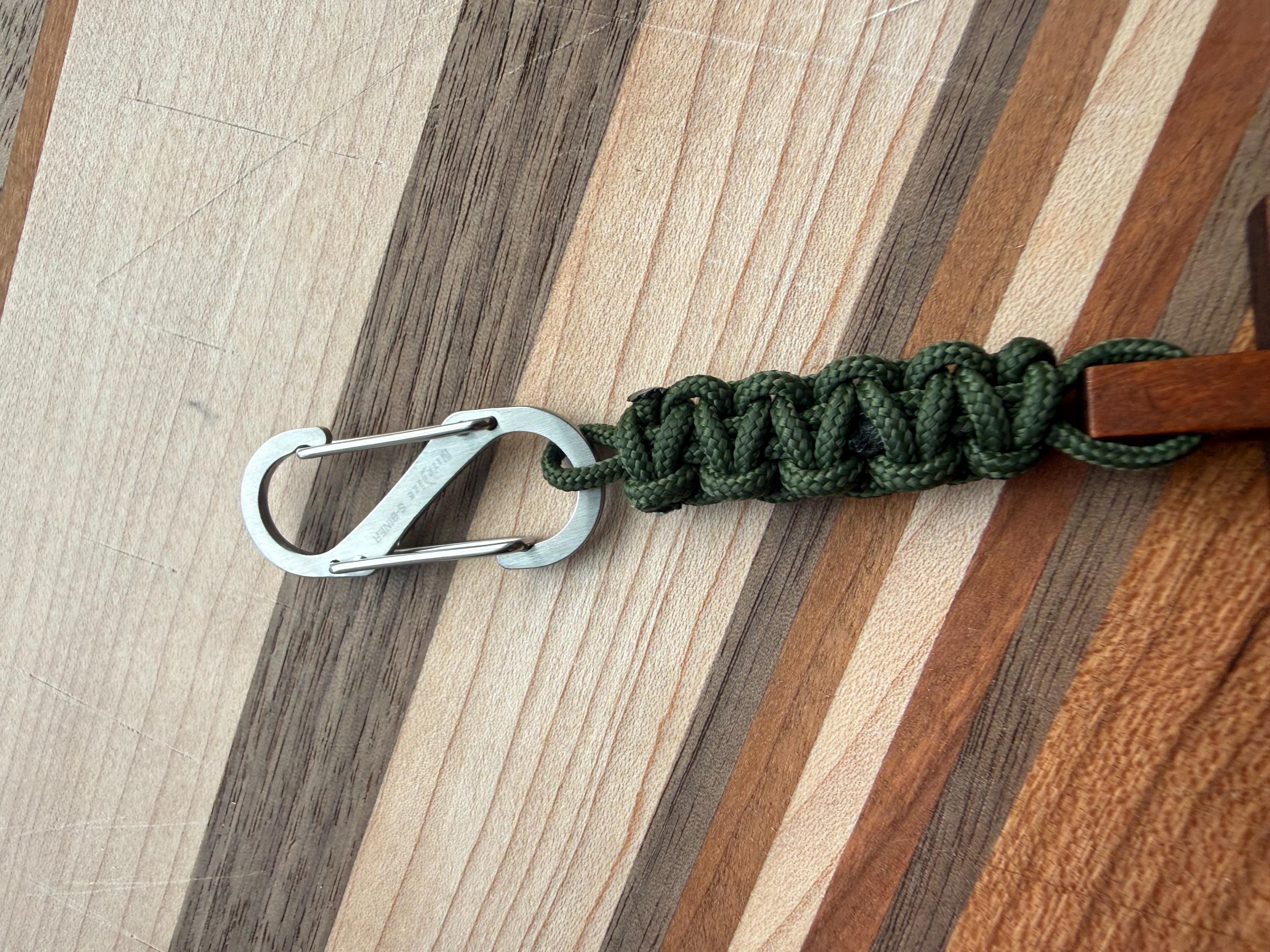 Wooden Paracord Cross Keychain | Faith, Military, Outdoors, Handcrafted Men’s Key Fob, Christian Gift