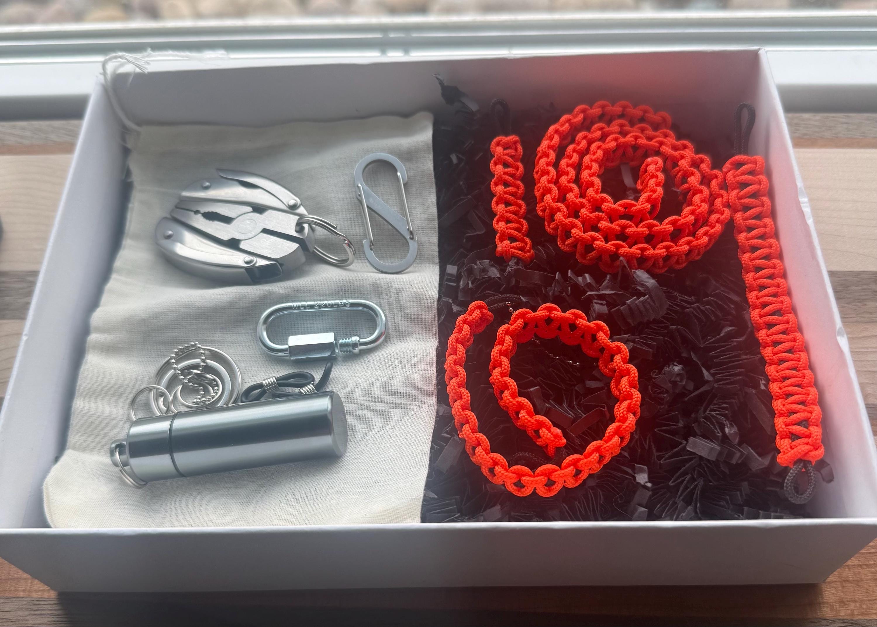 Cato Western Lanyard| Mens Gift Set| Customizable Outdoor Gear Kit for EDC, Chain, Accessories