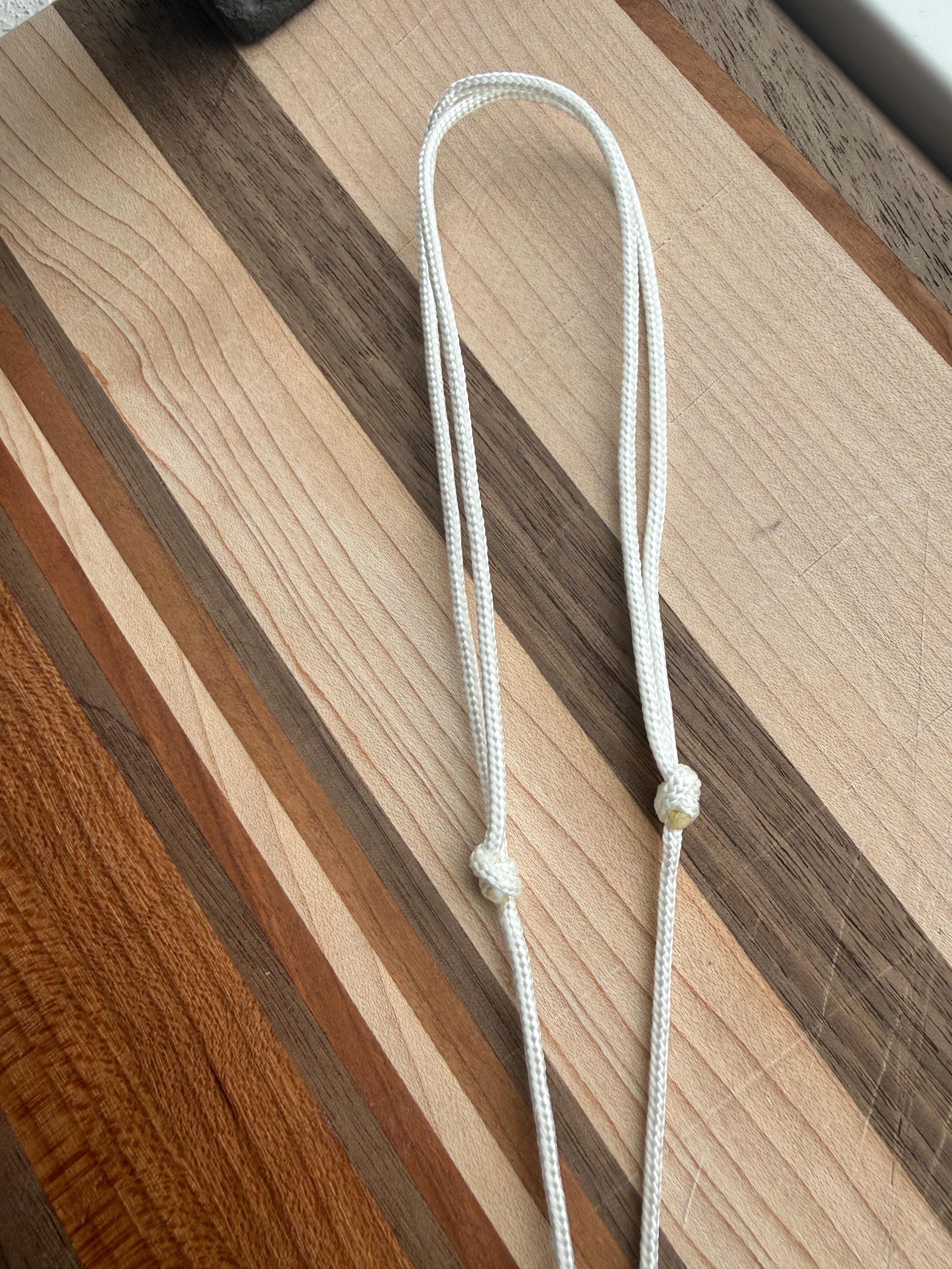 Wood Cross Paracord Necklace | Minimalist Christian Jewelry for Men | Adjustable Gray/Green Waxed Cotton