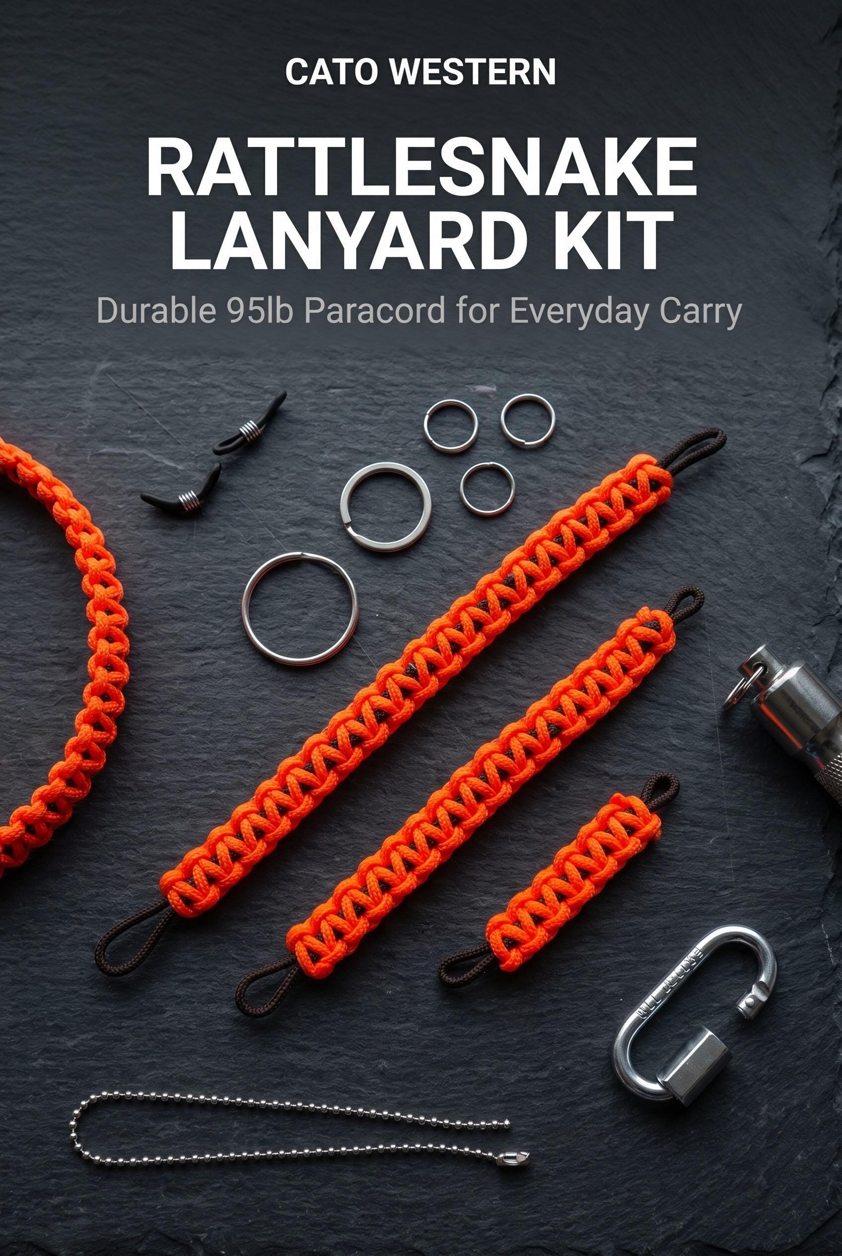 Cato Western Lanyard| Mens Gift Set| Customizable Outdoor Gear Kit for EDC, Chain, Accessories