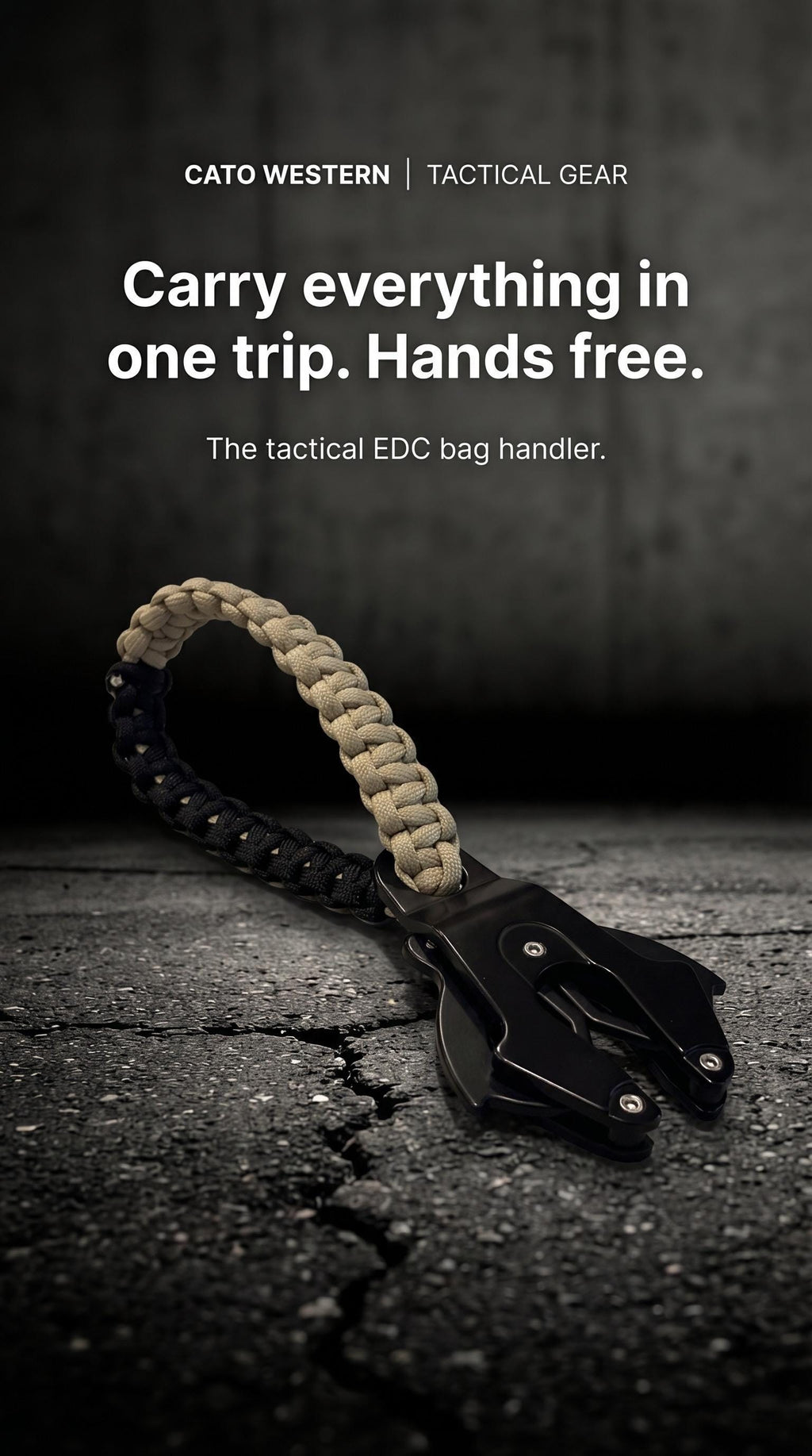 Paracord Bag Carrier | Quick Release| Tactical Urban Camo
