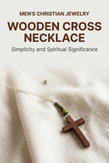 Wooden Cross Necklace, Custom Sizes, Thin Waxed Cotton Cord, Men's Christian Jewelry