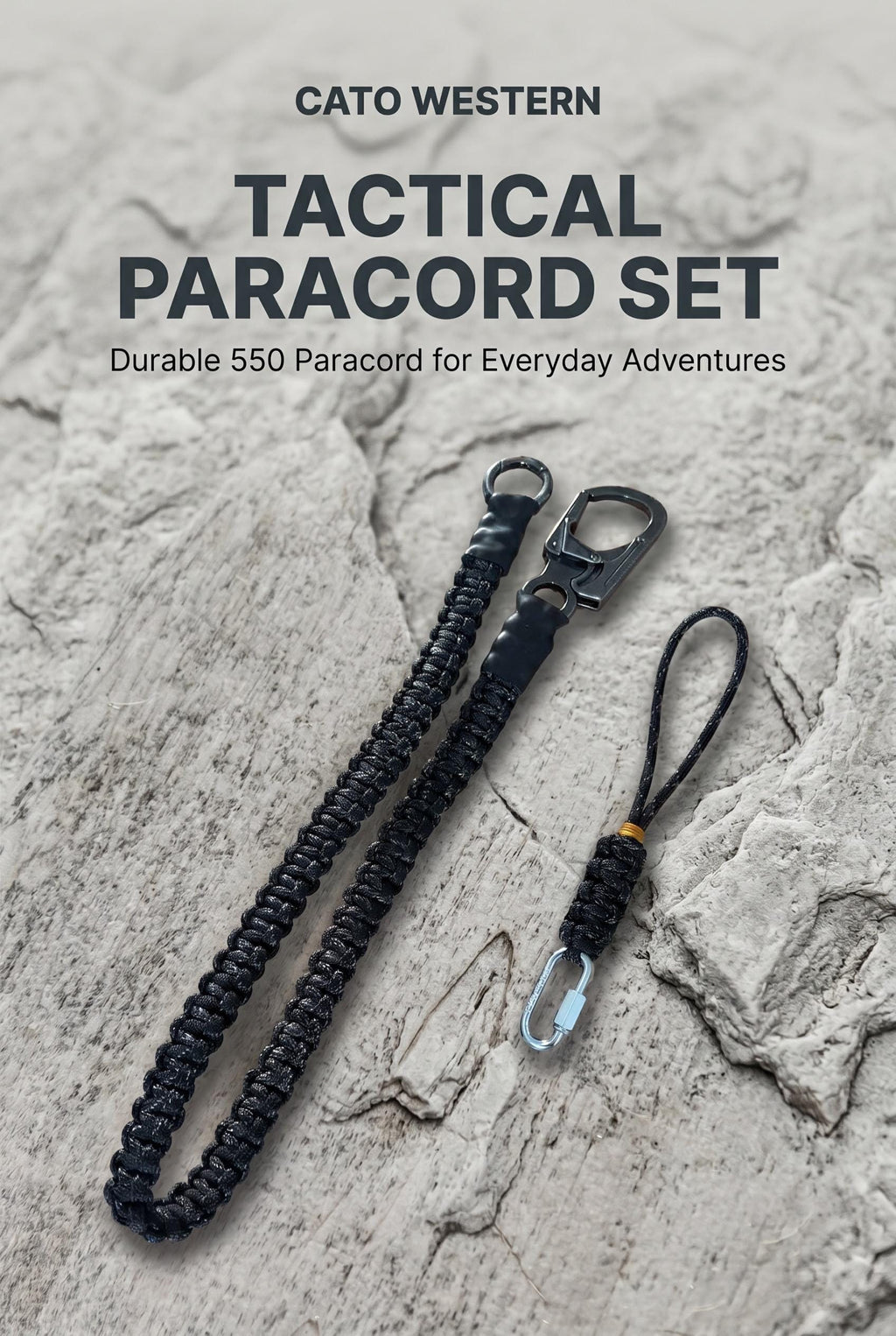 Custom Paracord Retainer and Keychain Set | Cobra Weave, Metal Carabiner, Survival Gear, Tactical Accessory