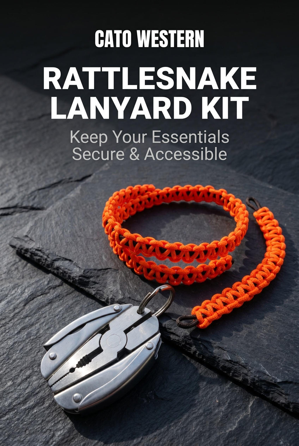 Cato Western Lanyard| Mens Gift Set| Customizable Outdoor Gear Kit for EDC, Chain, Accessories