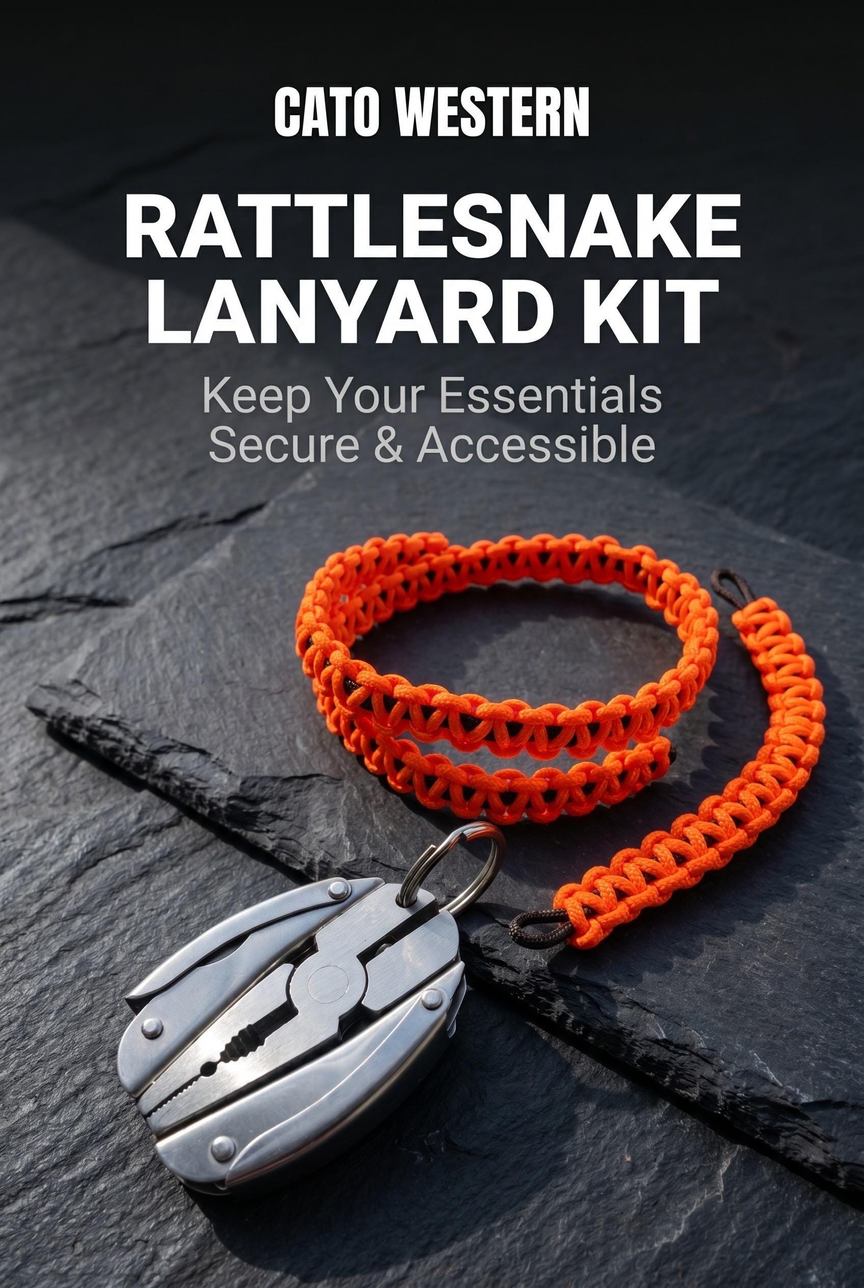 Cato Western Lanyard| Mens Gift Set| Customizable Outdoor Gear Kit for EDC, Chain, Accessories