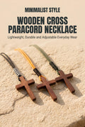 Men's Wooden Cross Necklace| Custom Colors| Adjustable + Lightweight