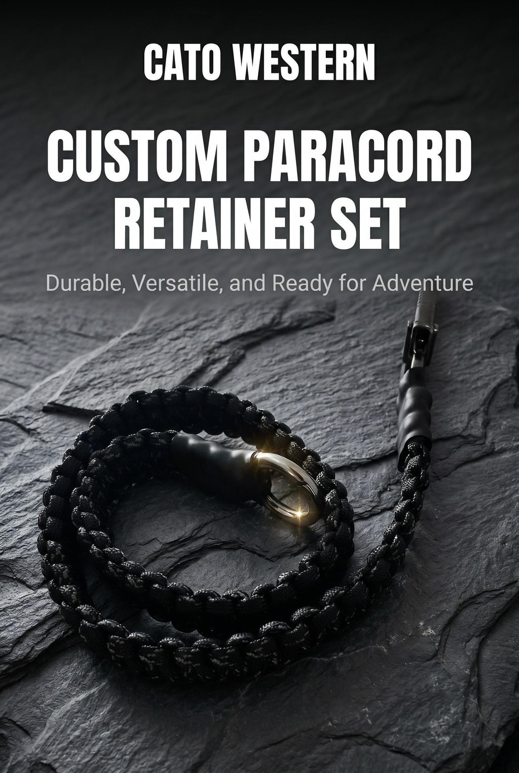 Custom Paracord Retainer and Keychain Set | Cobra Weave, Metal Carabiner, Survival Gear, Tactical Accessory