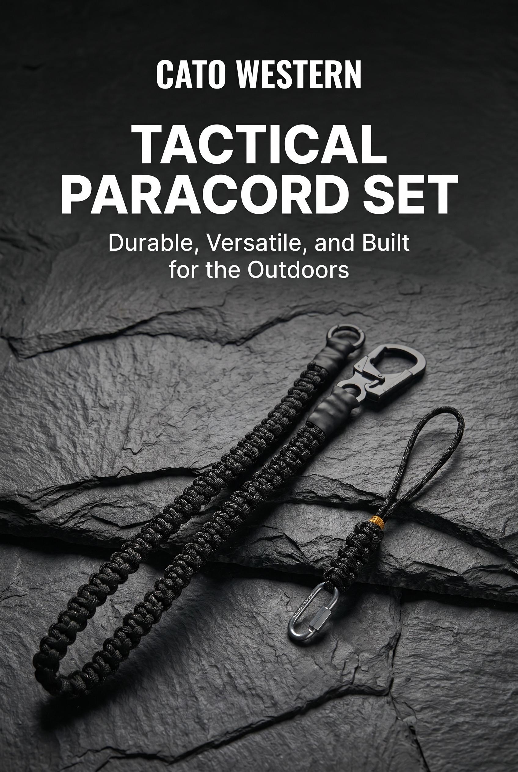 Custom Paracord Retainer and Keychain Set | Cobra Weave, Metal Carabiner, Survival Gear, Tactical Accessory